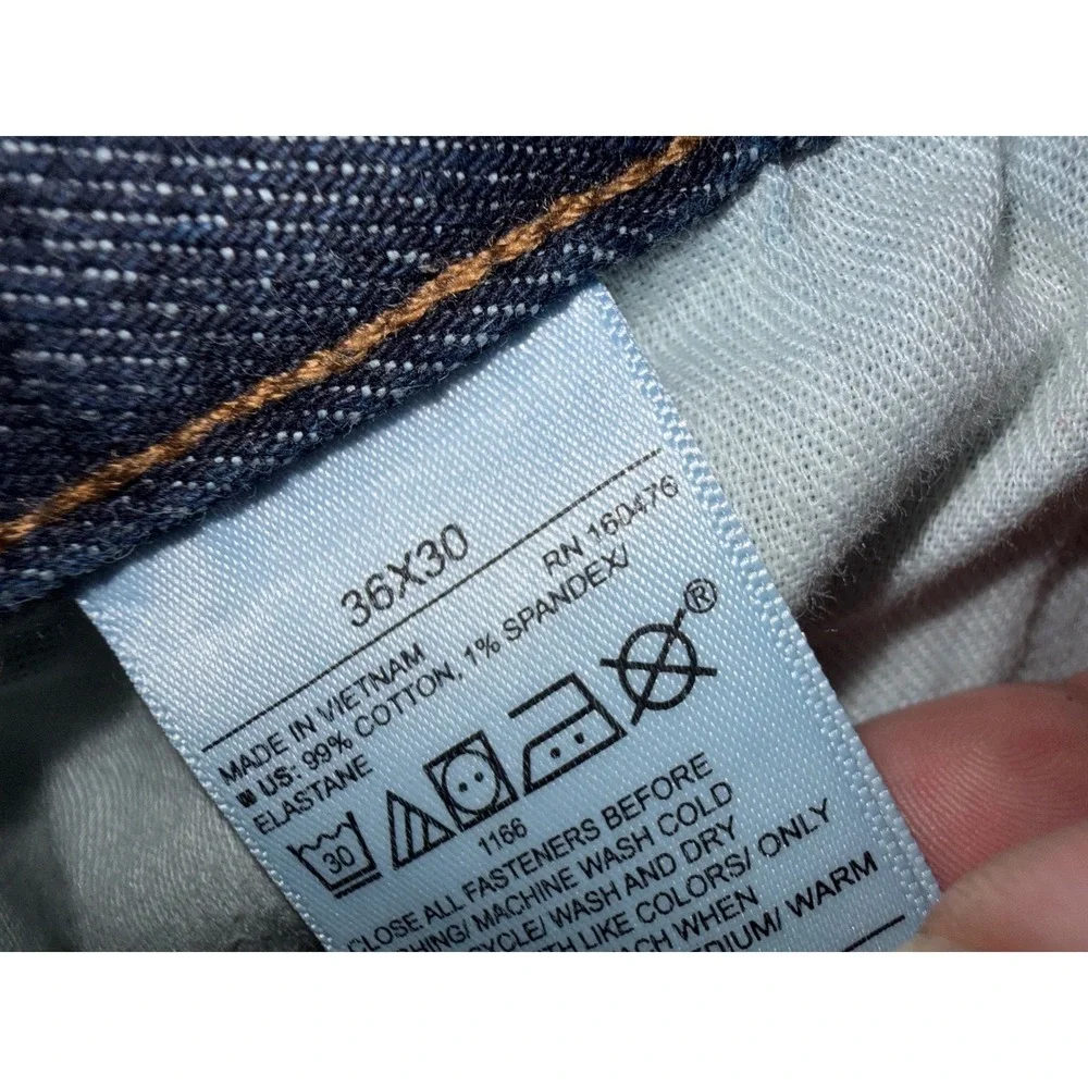 Old Navy Mens Athletic Built-In Flex Dark Wash Denim Jeans Blue 36x27 T49-45